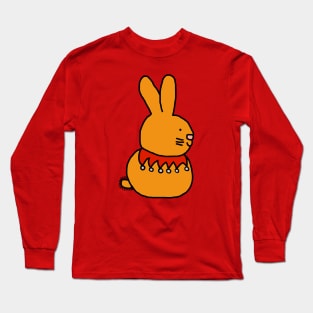 Cute Gold Bunny with a Fancy Collar Long Sleeve T-Shirt